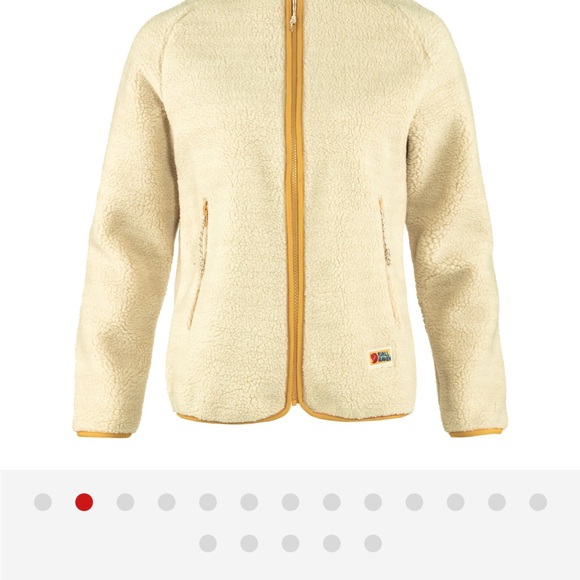 Fjallraven Cream Fleece with Yellow Accents - Picture 7 of 7